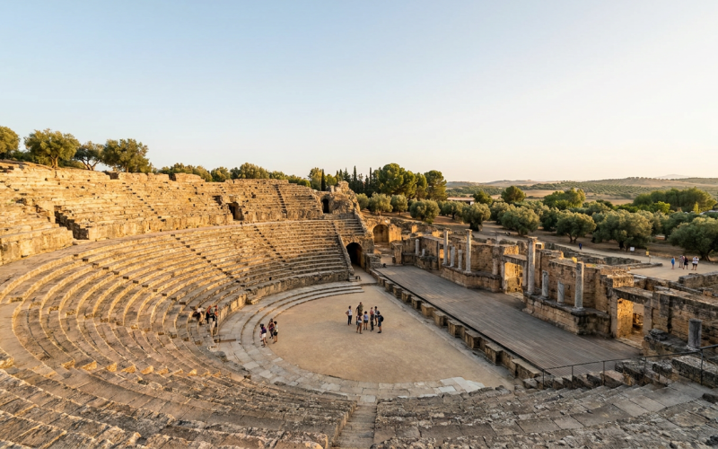 Imagen ilustrativa sobre teatro romano de itálica en sevilla